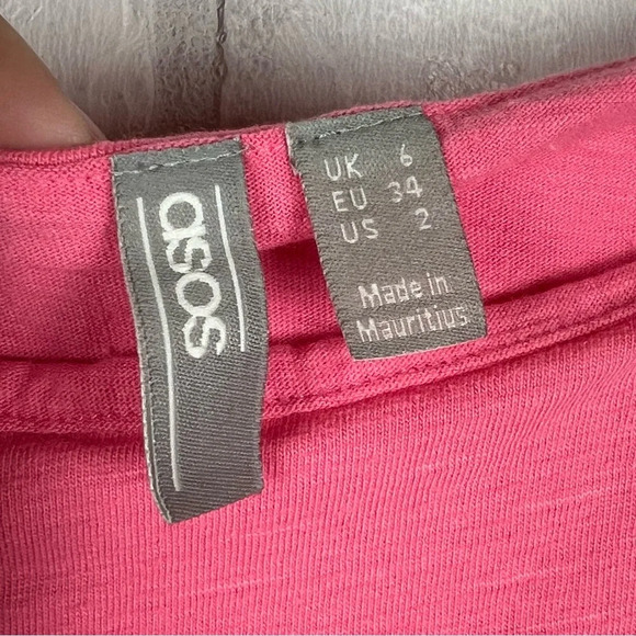 ASOS Pink Darling Dress, Size 2, ruffle top, off shoulder‎ or on shoulder - Picture 7 of 8